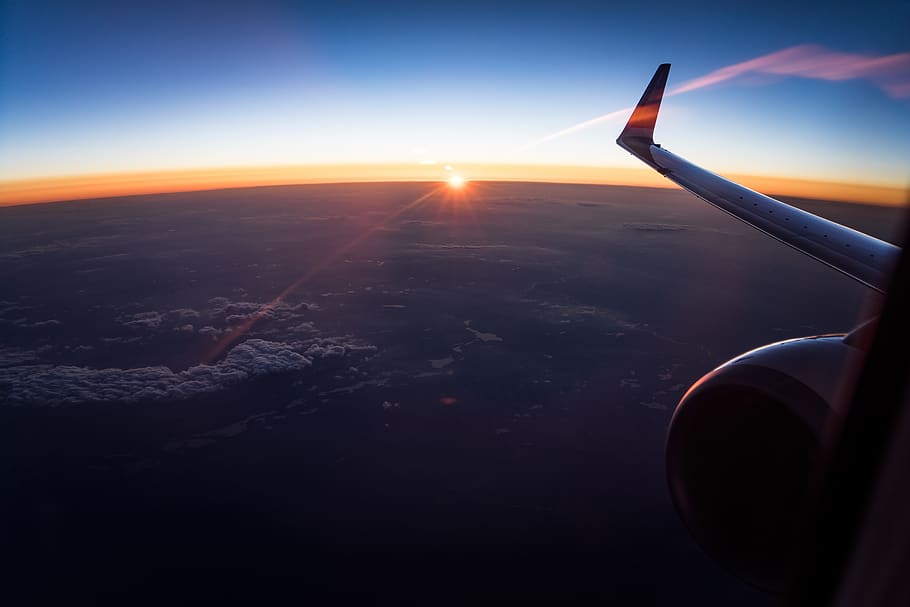 technology, airplane, wings, turbine, engine, transportation HD wallpaper