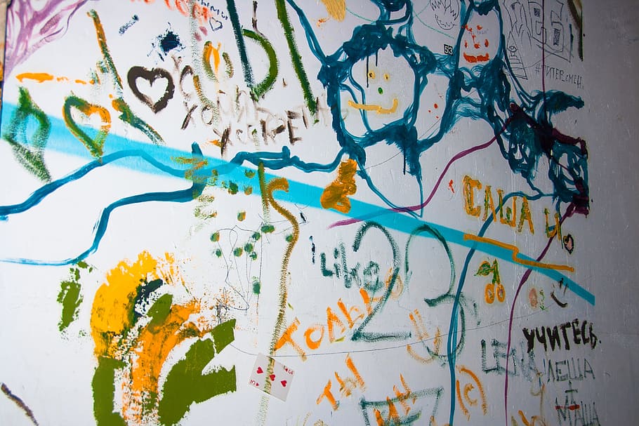 graffiti, wall, paint, background, old, distressed, color, colorful HD wallpaper