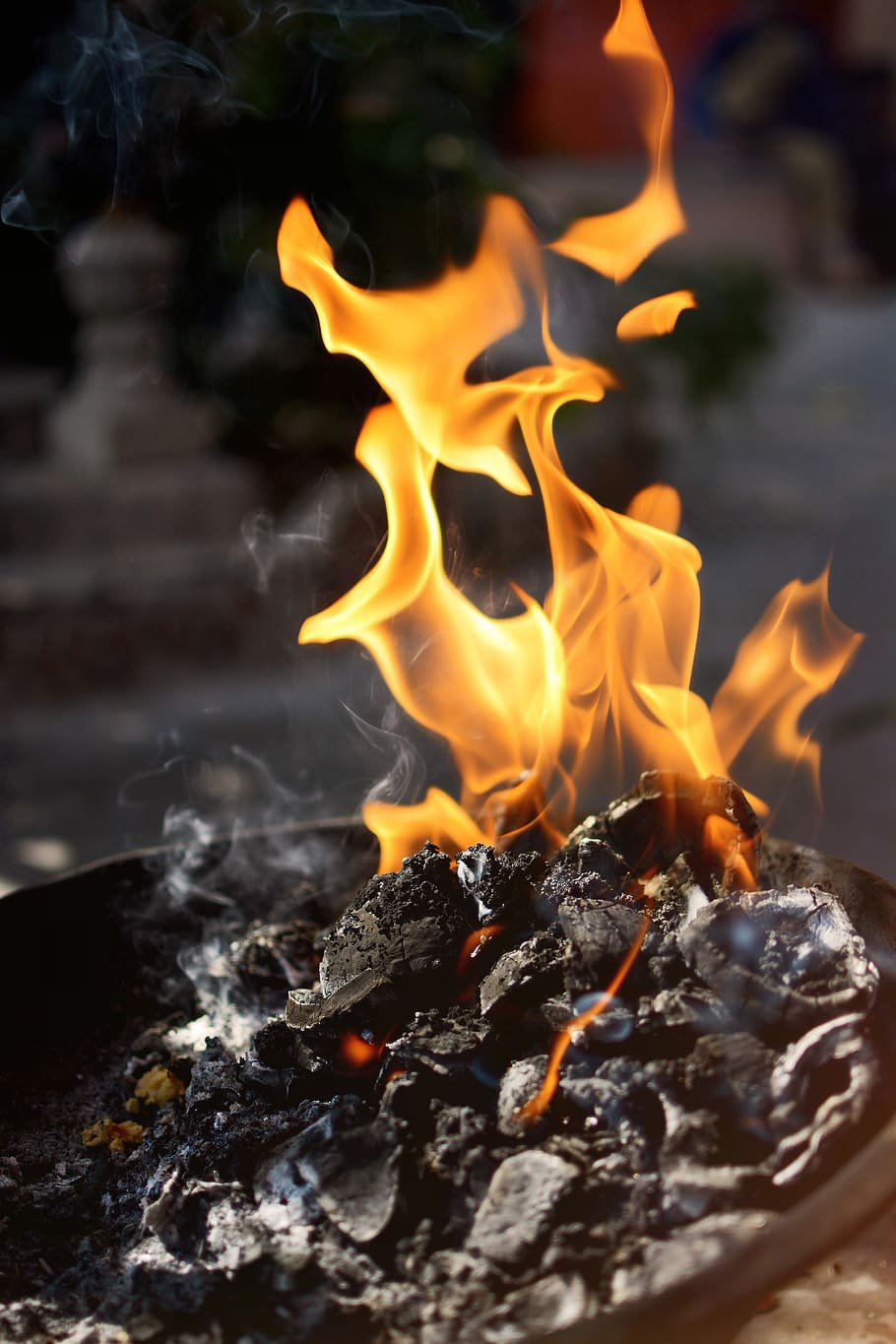 fire, smoke, ash, adventure, life, firey, yellow, heat - temperature HD wallpaper