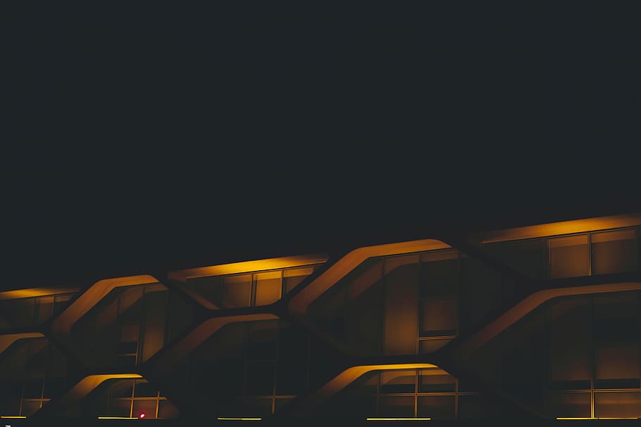 Photo of Building during Night Time, architectural, architectural design HD wallpaper