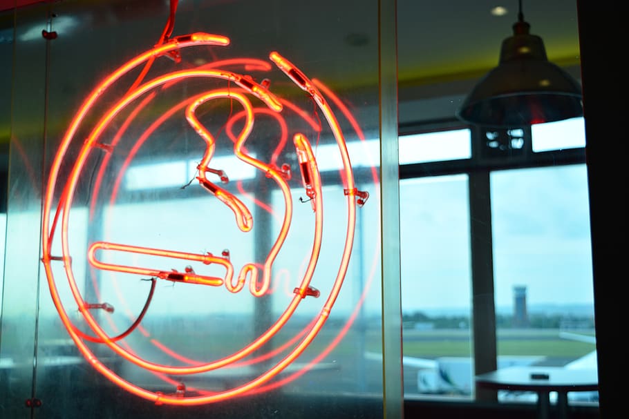 light, lighting, neon, bali, airport, sphere, clock tower, building HD wallpaper