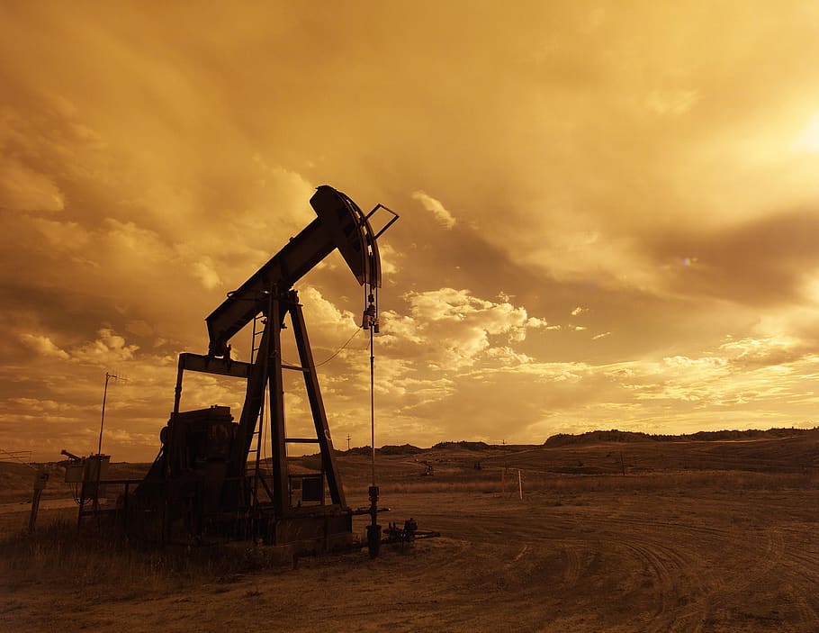 Gray Industrial Machine during Golden Hour, backlit, clouds, dawn, HD wallpaper