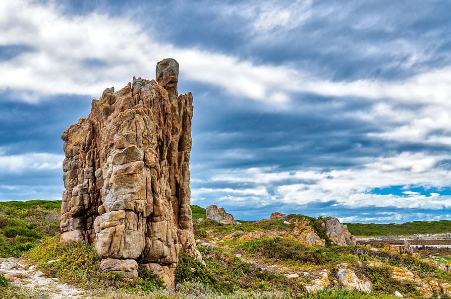 rock, stone, sky, landscape, stones, clouds, nature, travel HD wallpaper