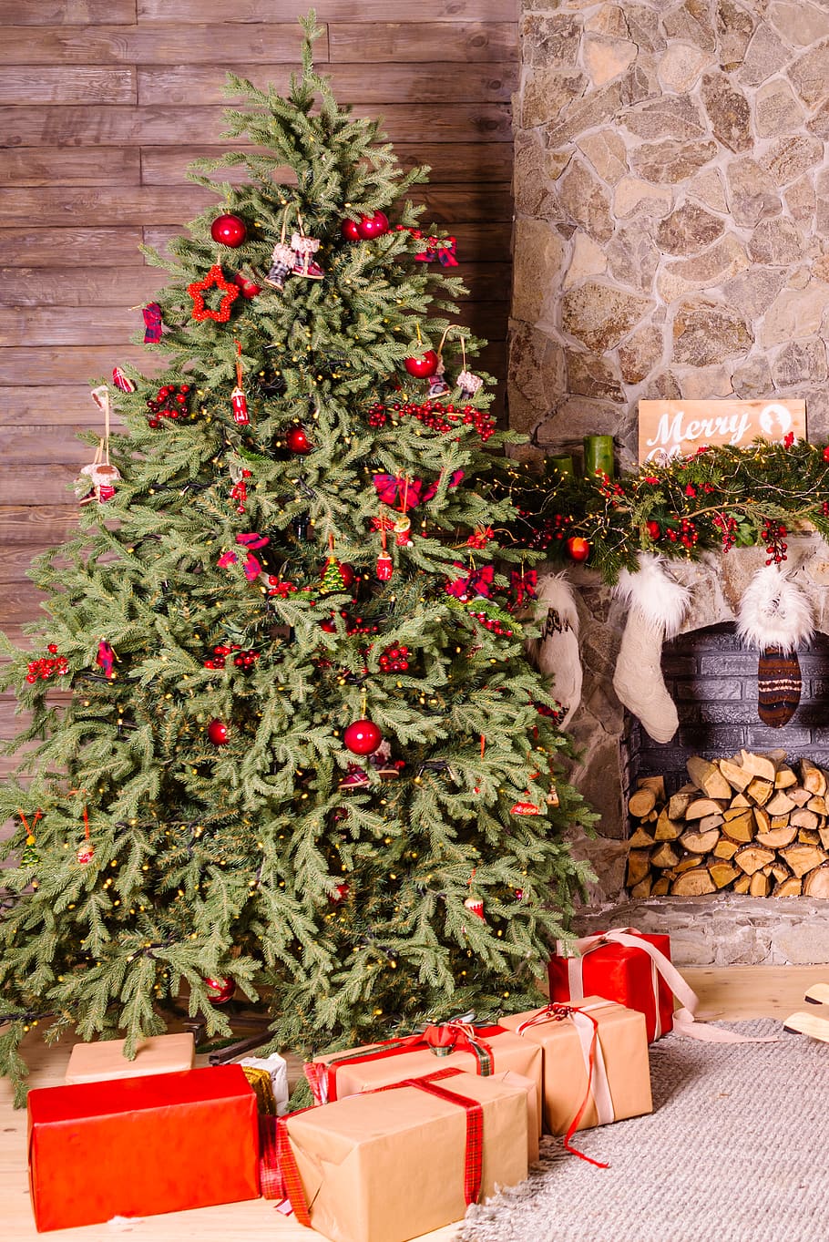 christmas tree, ornament, plant, fir, abies, wood, vegetation, HD wallpaper