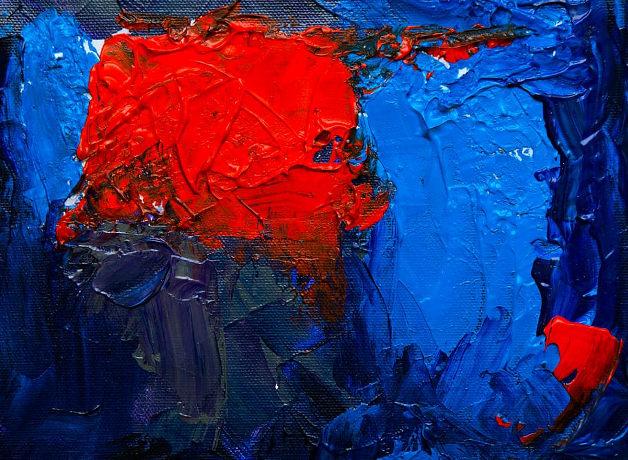 abstract painting, person, human, people, modern art, paint container HD wallpaper