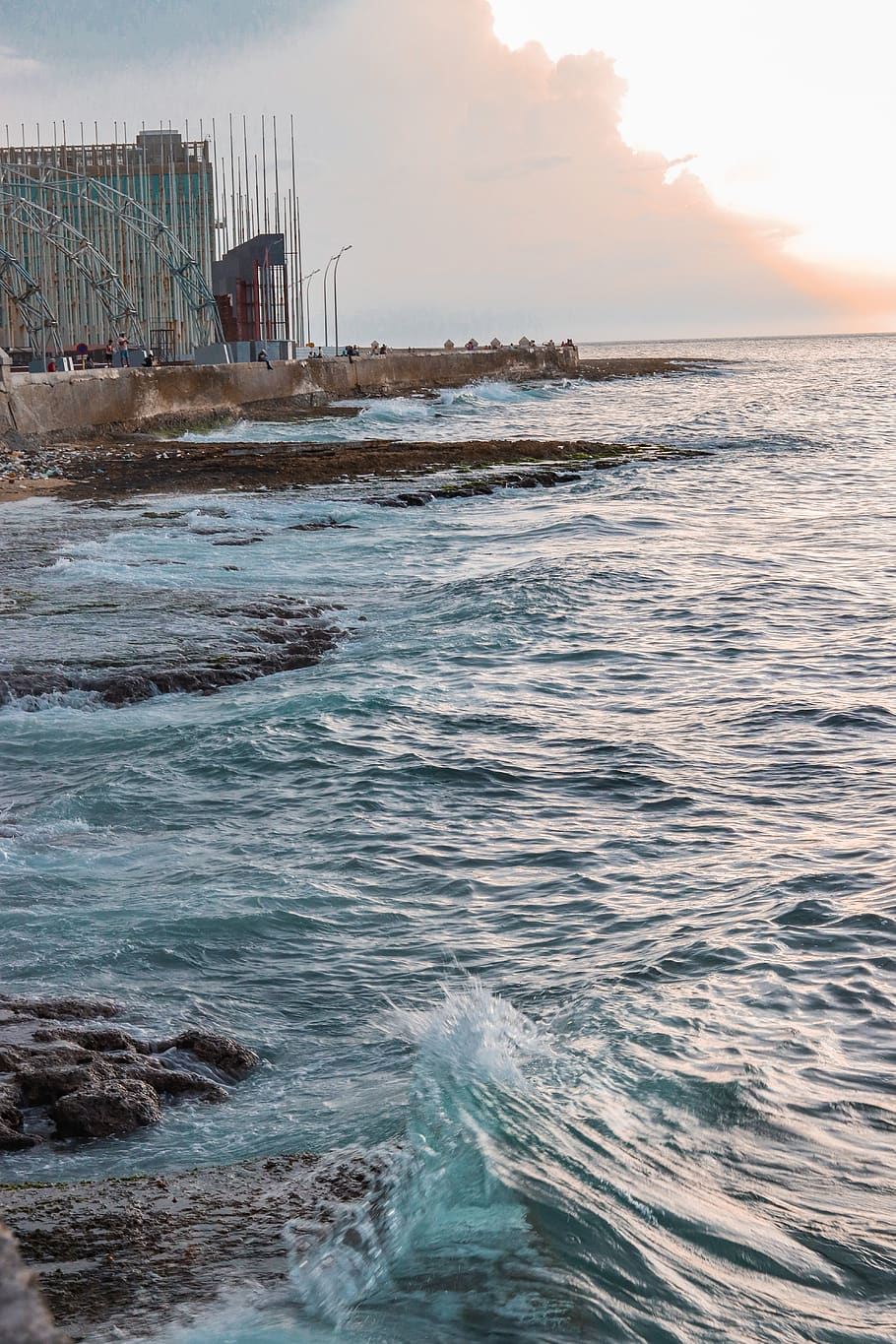 HD wallpaper: cuba, la habana, malecon, water, sea, sky, motion, waterfront  | Wallpaper Flare