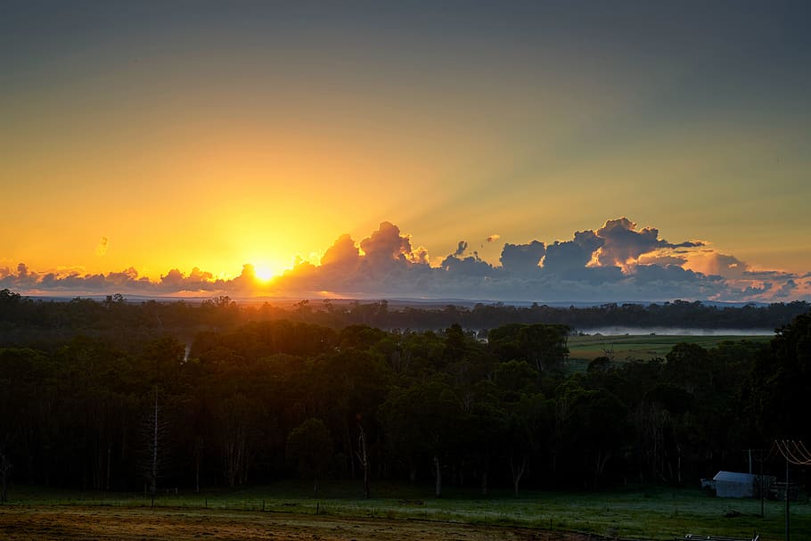 nature, outdoors, sunlight, flare, sunrise, sky, dawn, sunset HD wallpaper