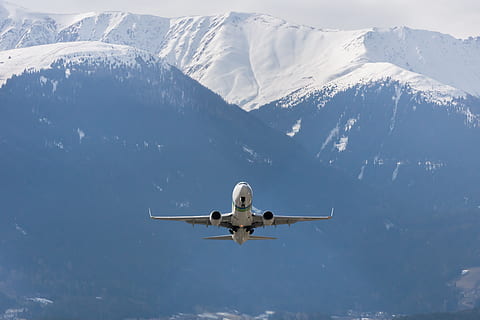 whit airplane during daytime, aircraft, transportation, vehicle HD wallpaper