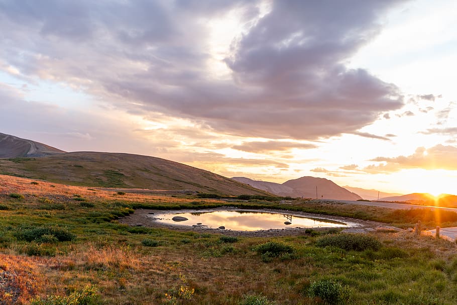 Landscape Photography Of Mountains, clouds, colorado, dawn, grass HD wallpaper