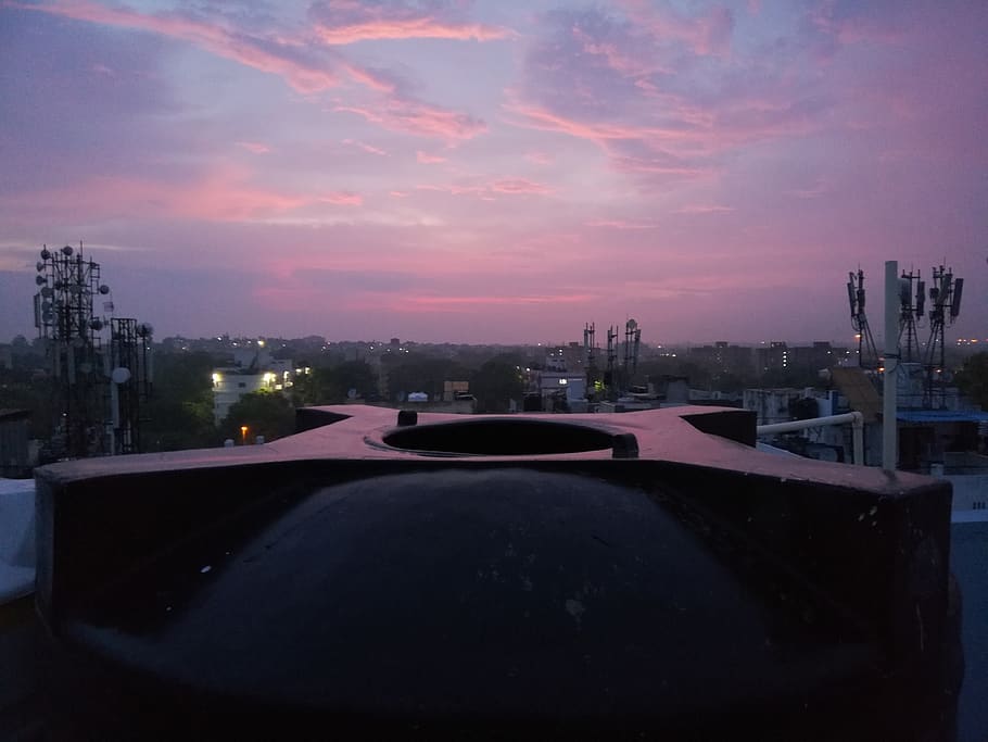 pink, rain, life, metro, delhi, sunset, evening, sky, city HD wallpaper