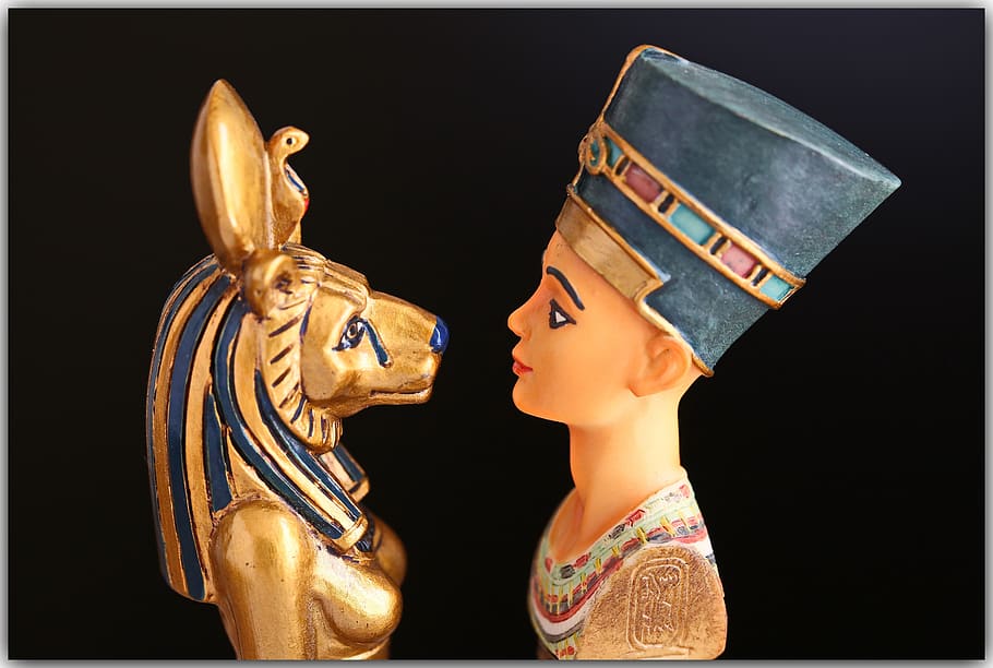 egyptian, nefertiti, cleopatra, queen, girl, antiquity, woman, HD wallpaper