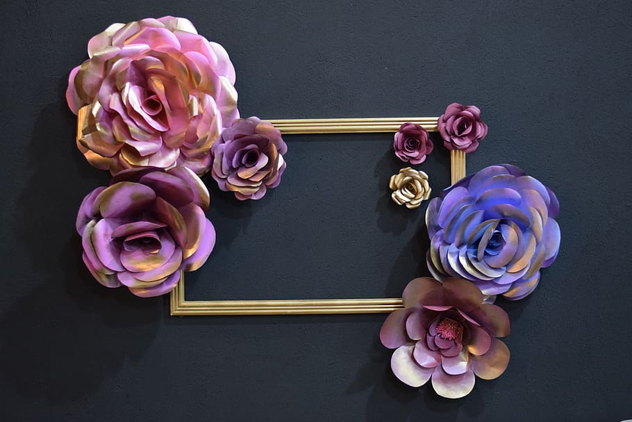 flower, frame, flowers, decor, flowering plant, indoors, rose HD wallpaper