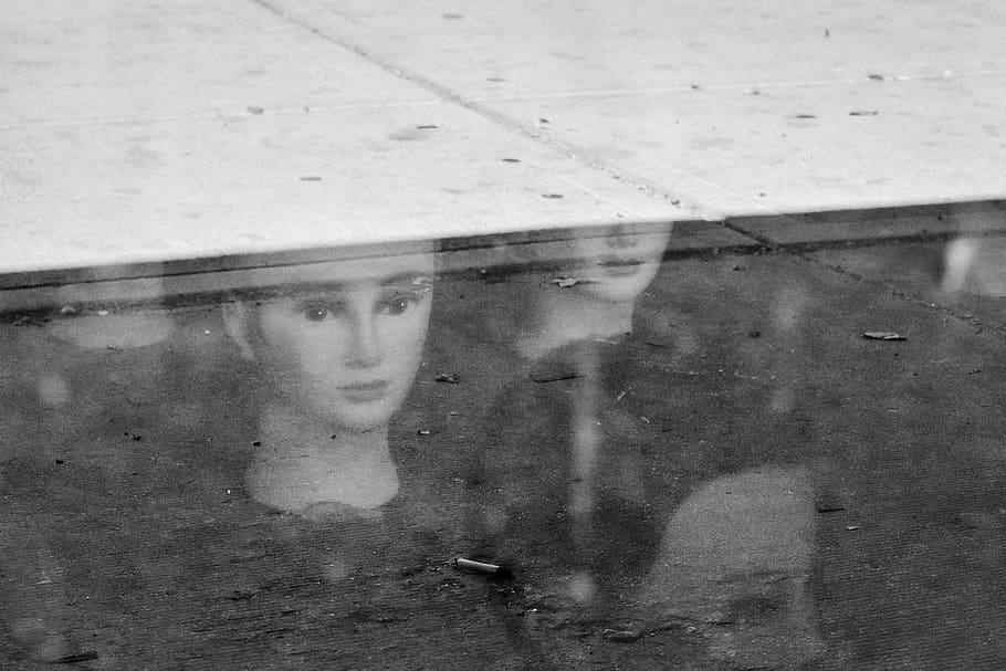 manequins, heads, window, window display, downtown, las vegas HD wallpaper