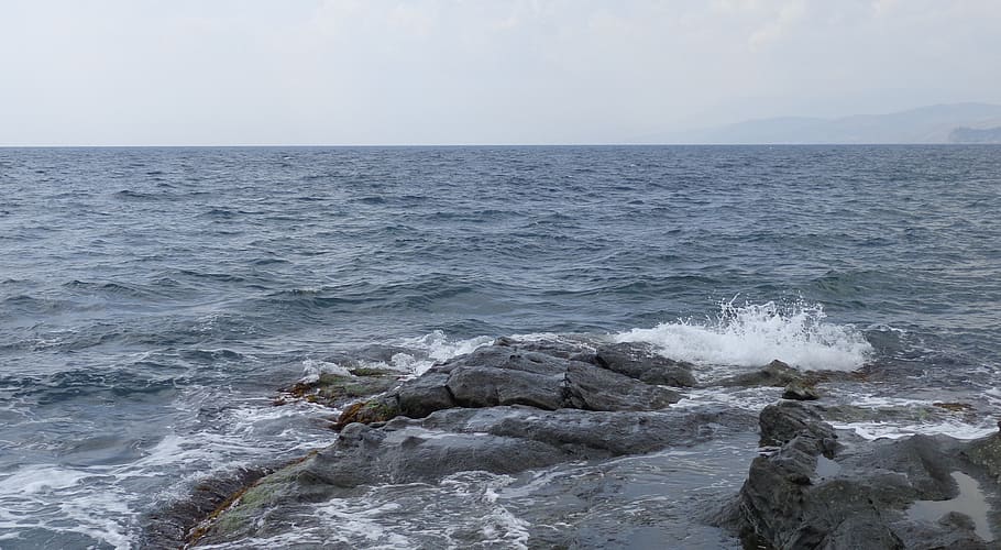sea, wave, surf, sky, landscape, water, scenics - nature, beauty in nature HD wallpaper