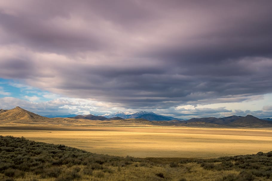 Landscape Photography Of Desert, arid, clouds, dry, mountain HD wallpaper