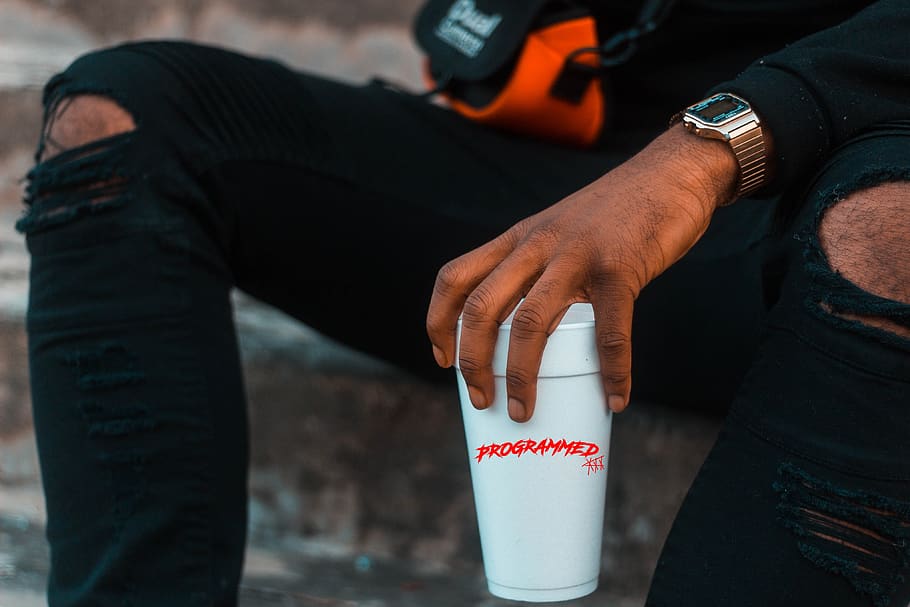 Man Holding Disposable Drinking Cup on Left Hand, close-up, Disposable Cup HD wallpaper