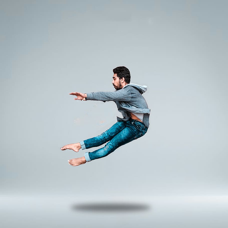Man Jumping On Mid Air, ballet dancer, dancing, performance, person HD wallpaper