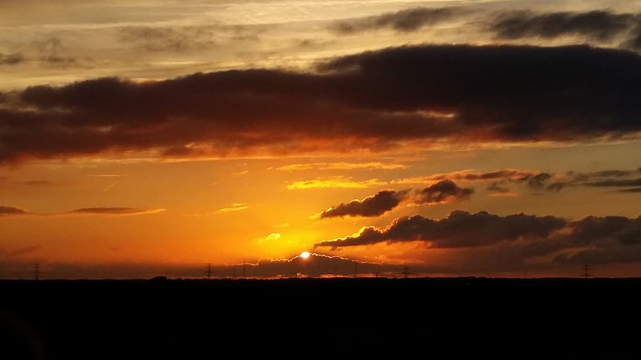 sunset, sky, evening, light, mood, dusk, cloud - sky, beauty in nature HD wallpaper