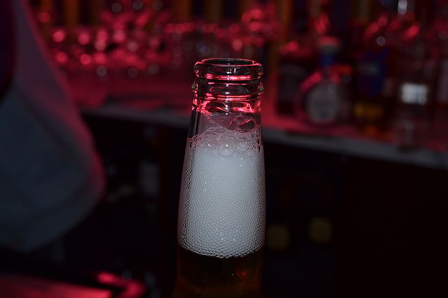 alcohol, drink, beverage, beer, glass, beer glass, milk, bottle HD wallpaper