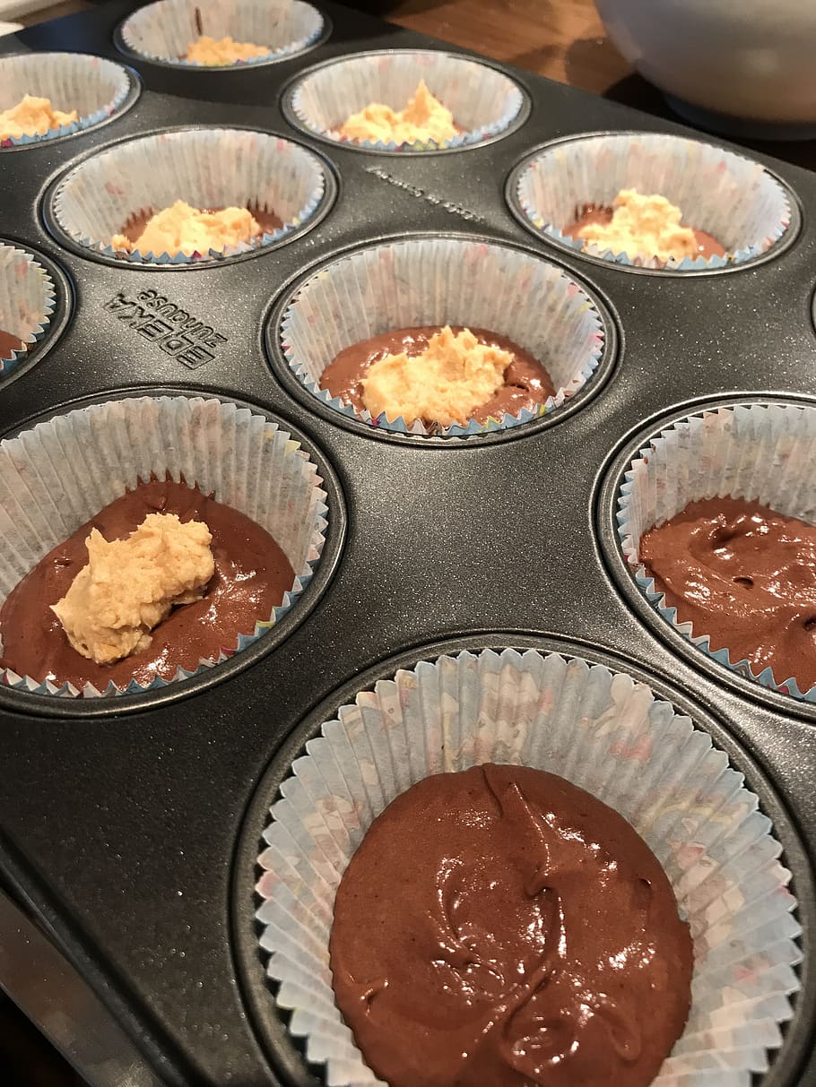 bake, muffins, dessert, sweet, delicious, chocolate, eat, dough HD wallpaper