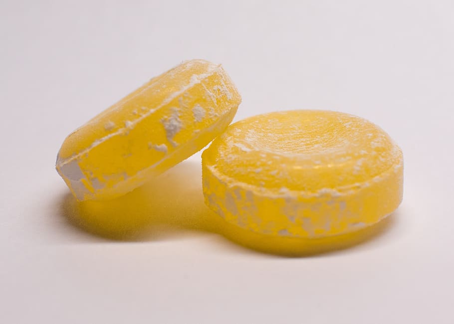 candy, lemondrop, hard candy, sweets, macro, studio shot, food HD wallpaper