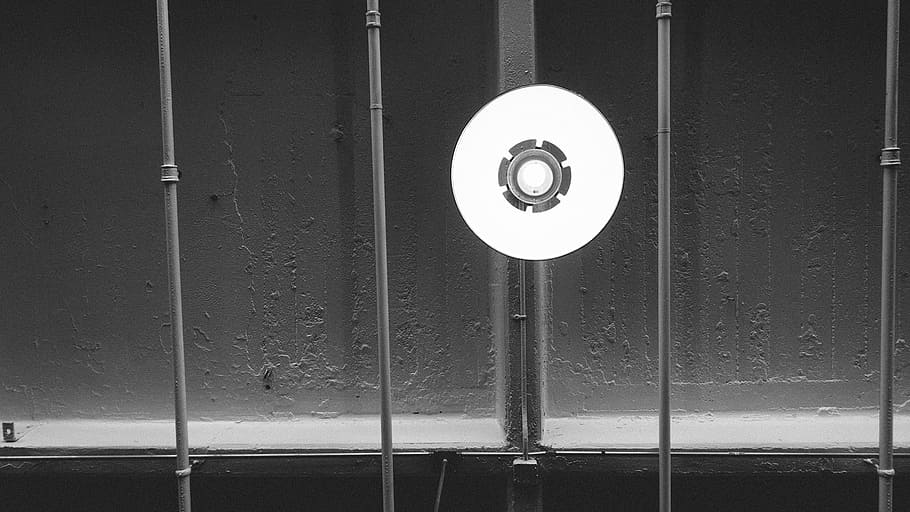light, bulb, ceiling, black and white, no people, indoors, close-up HD wallpaper