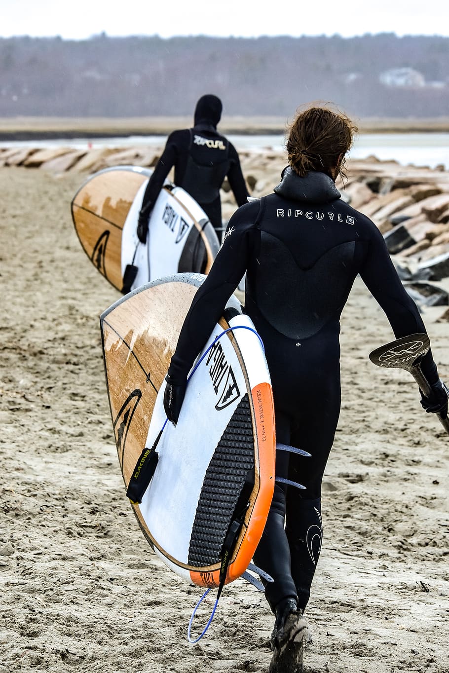 paddle, board, people, men, sport, game, adventure, rear view HD wallpaper