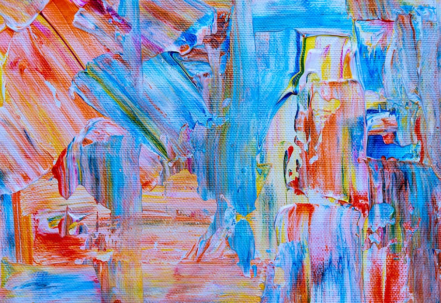 abstract painting\, art, modern art, backgrounds, multi colored HD wallpaper