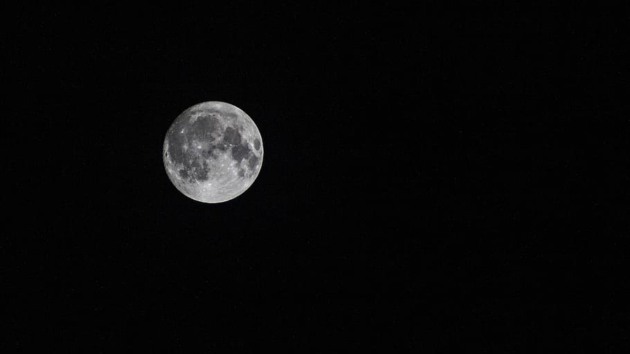 moon, night, sky, crater, astrology, dark, lunar, space, satelite HD wallpaper