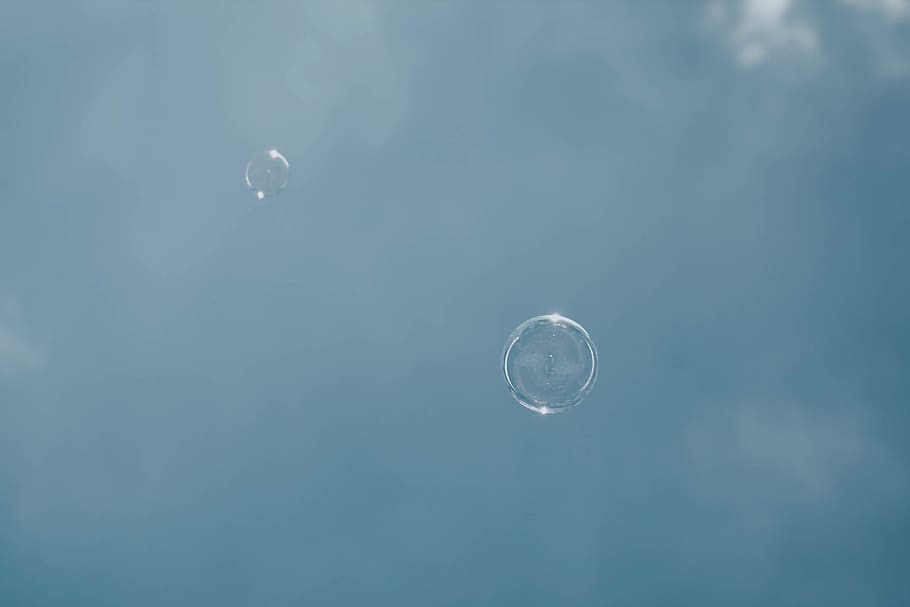 bubble, sky, abstract, design, nature, no people, water, moon HD wallpaper