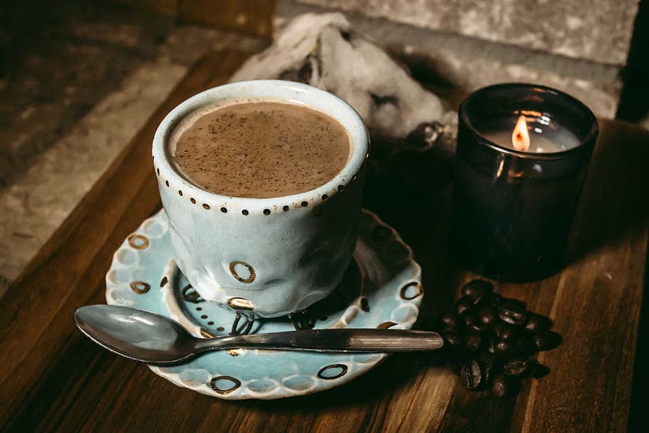 Hot Beverage in Ceramic Cup , brewed coffee, caffeine, coffee beans HD wallpaper