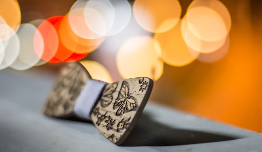 Selective Focus Photography of Bow Tie Decor, accessory, bokeh HD wallpaper