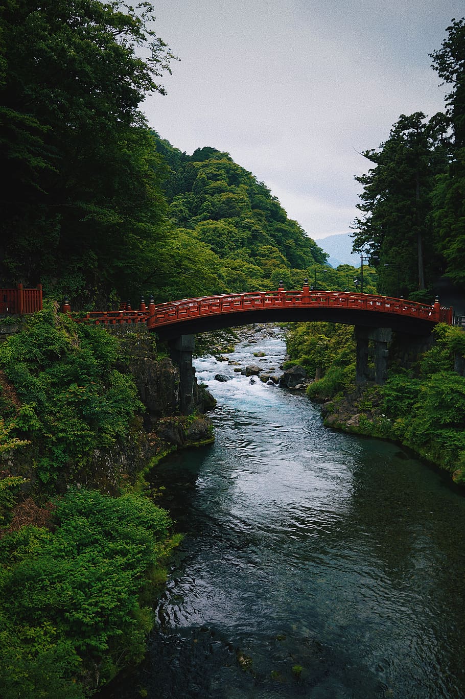 Brown Concrete Bridge Between Trees, architecture, daylight, environment HD wallpaper
