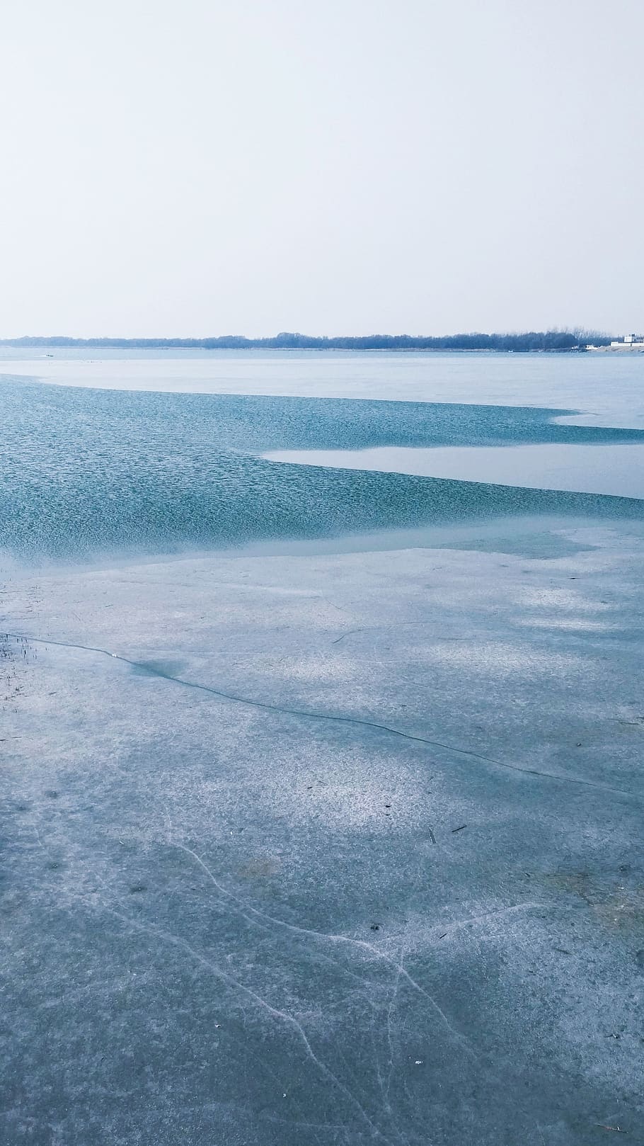ice, lake, winter, sea, water, sky, horizon, tranquility, scenics - nature HD wallpaper