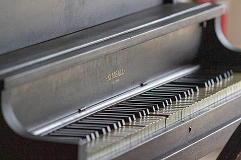 black spinet piano, leisure activities, musical instrument, grand piano HD wallpaper