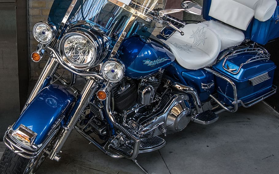 harley davidson, motorcycle, chrome, machine, shiny, metal HD wallpaper
