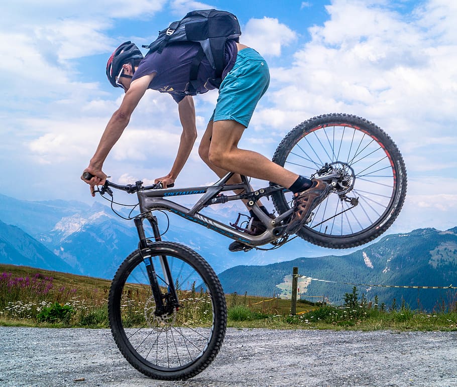 switzerland, verbier, bicycle, cloud - sky, transportation HD wallpaper