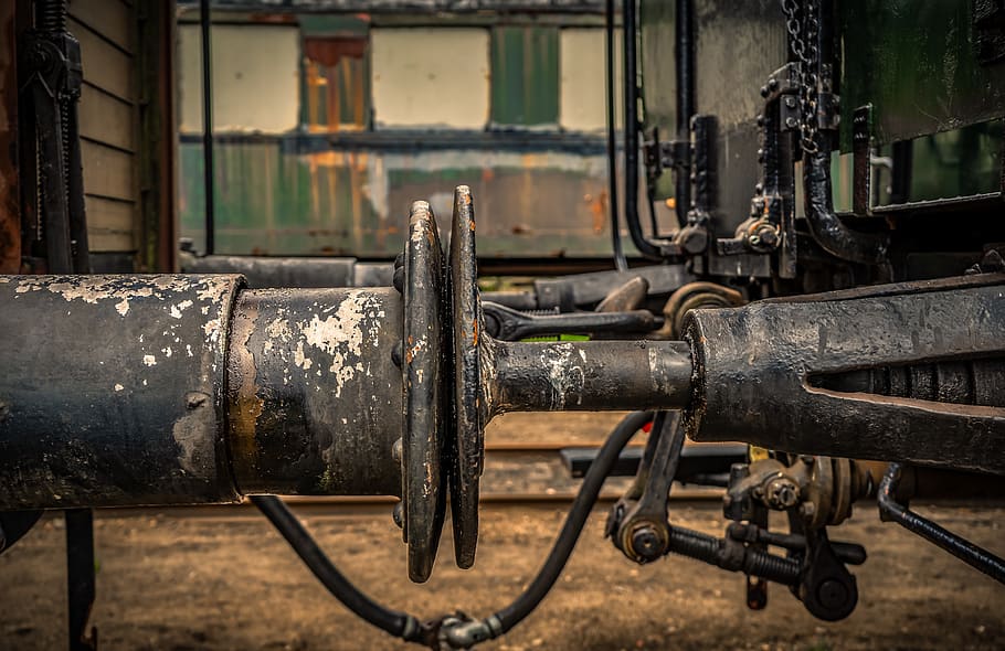 railway, buffer, old, nostalgia, steel, metal, iron, clutch HD wallpaper