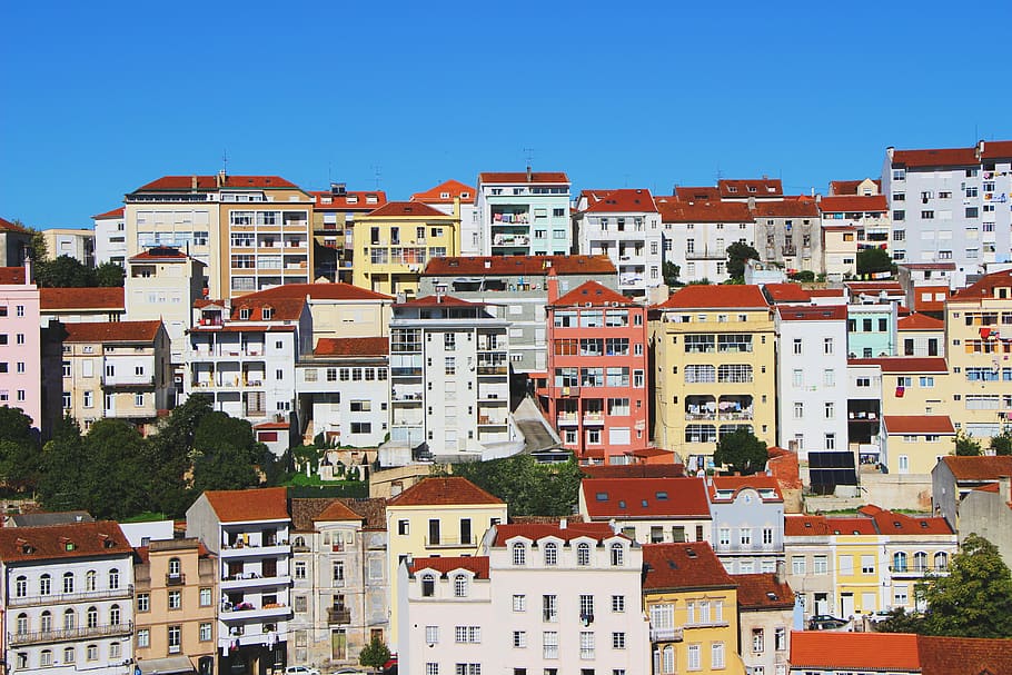 coimbra, portugal, window, size, shape, cityscape, building, HD wallpaper