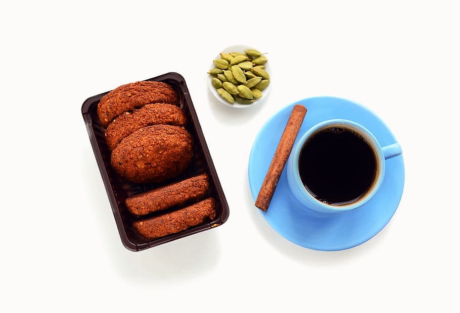 coffee, drink, breakfast, spices, cinnamon, cardamom, cookies HD wallpaper