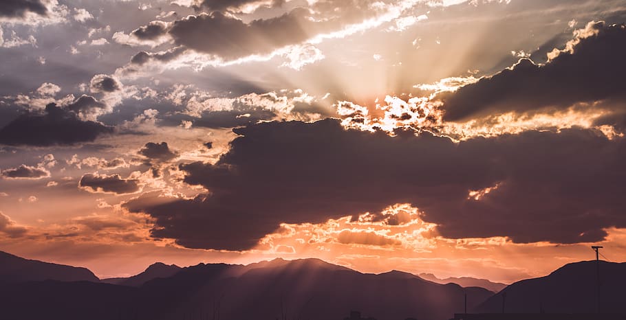 cloud formation, nature, outdoors, sunlight, sky, flare, kerman HD wallpaper