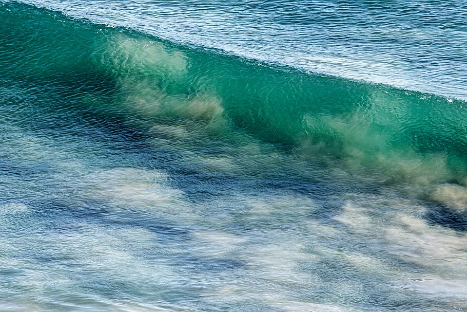 sea wave, water, motion, beauty in nature, no people, high angle view HD wallpaper