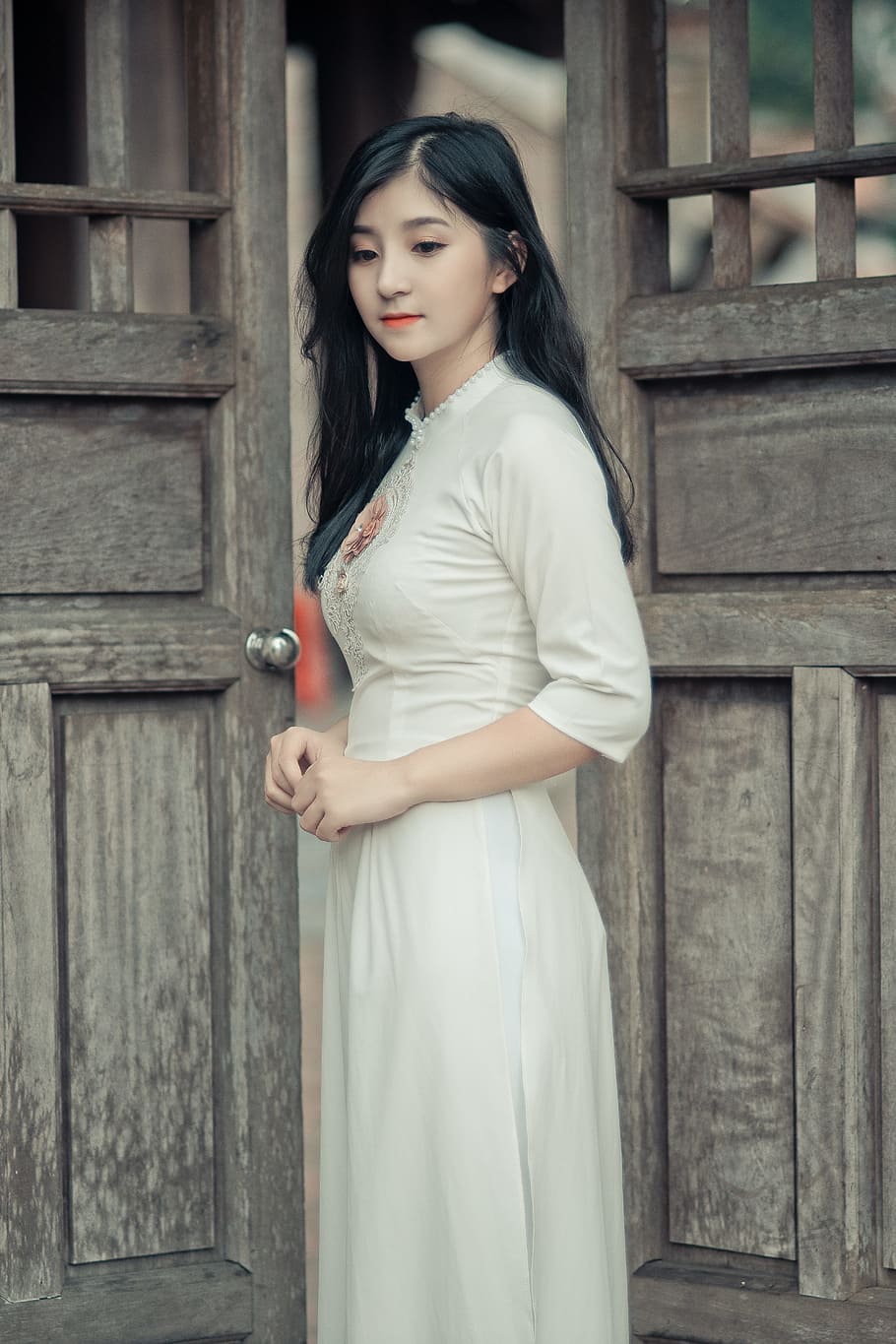 Mia Belle Girls Communion Dresses | White Beaded Gown