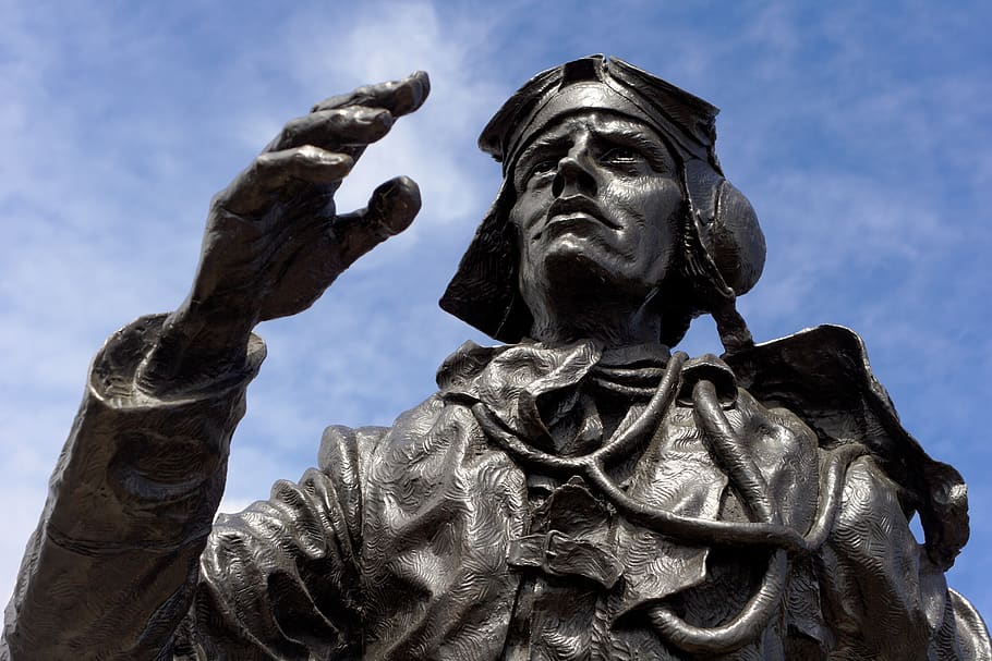 statue, the few, raf, pilot, battle of britain, flight, aircraft HD wallpaper