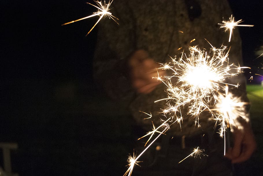 sparklers, light, fireworks, celebration, illuminated, arts culture and entertainment HD wallpaper