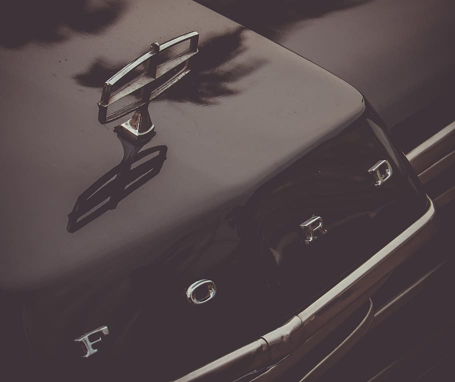 Ford emblem, no people, close-up, indoors, metal, high angle view HD wallpaper