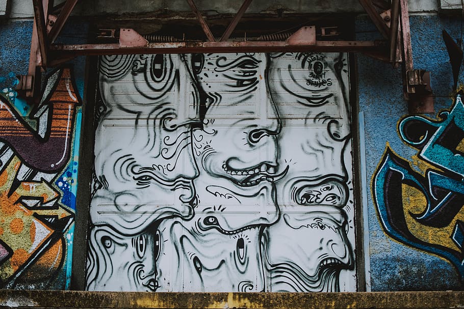 assorted-color graffiti on wall, art and craft, creativity, no people HD wallpaper