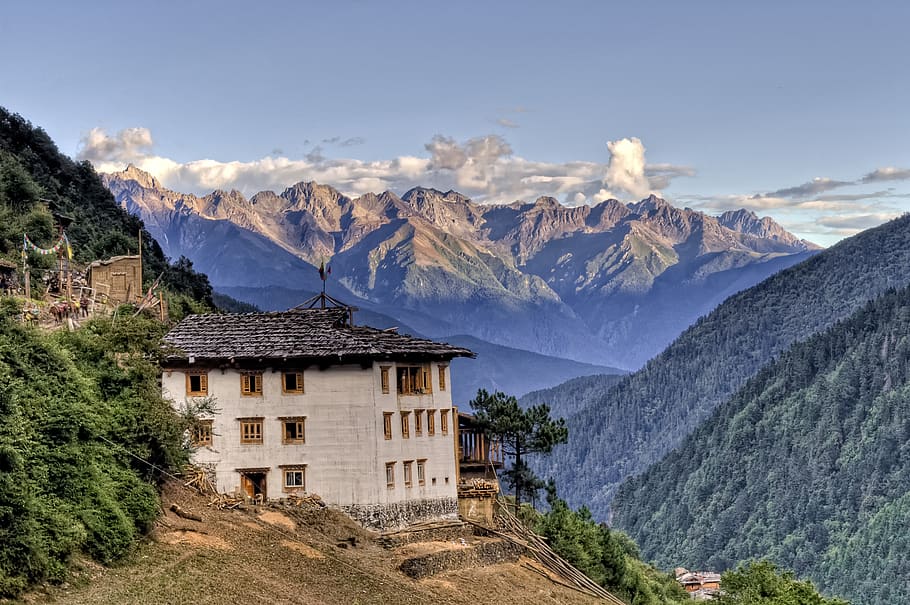 ancient, asia, buddhist, building, cloud, feili temple, hdr, HD wallpaper