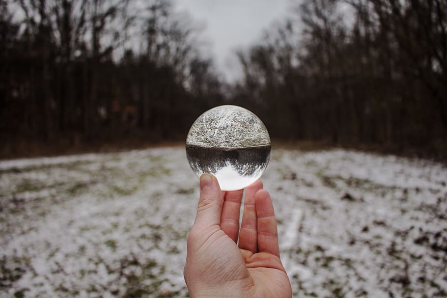 glass globe, nature, human, person, sphere, outdoors, hail, finger HD wallpaper