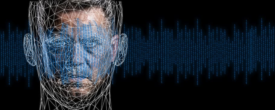 integration, face, binary, code, digitization, human, technology HD wallpaper